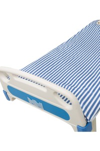 SKMPBH003 design hospital bed nursing bedding three-piece set pure cotton blue and white strip bed sheet quilt cover quilt cover pillowcase detail view-2